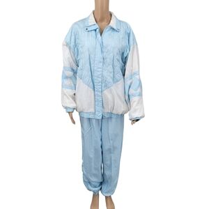 Vintage Tracksuit Baby Blue and White Golden Girls Coastal Grandma